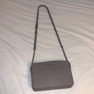 Authentic Storm Grey Michael Kors Crossbody Bag